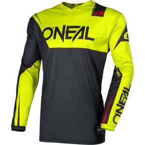 Camiseta de motocross O'Neal Element Racewear negra-amarilla