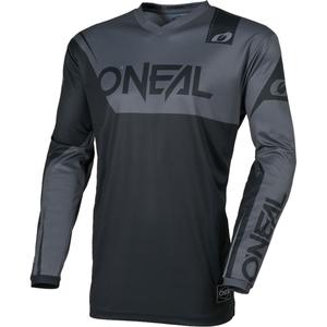 Camiseta de motocross O'Neal Element Racewear negra-gris