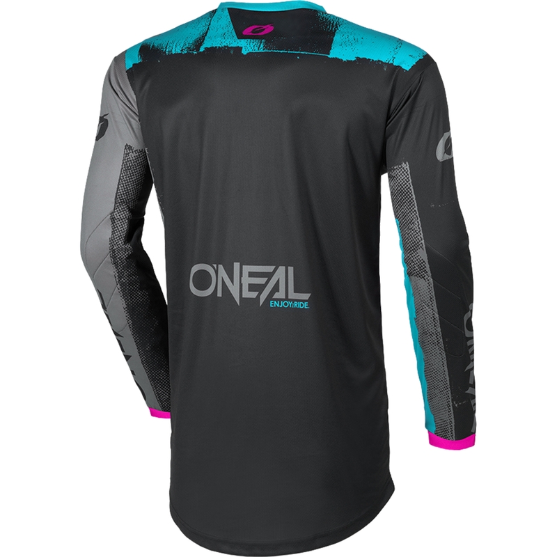 Camiseta de motocross O'Neal Element Roller para mujer, color negro y azul.