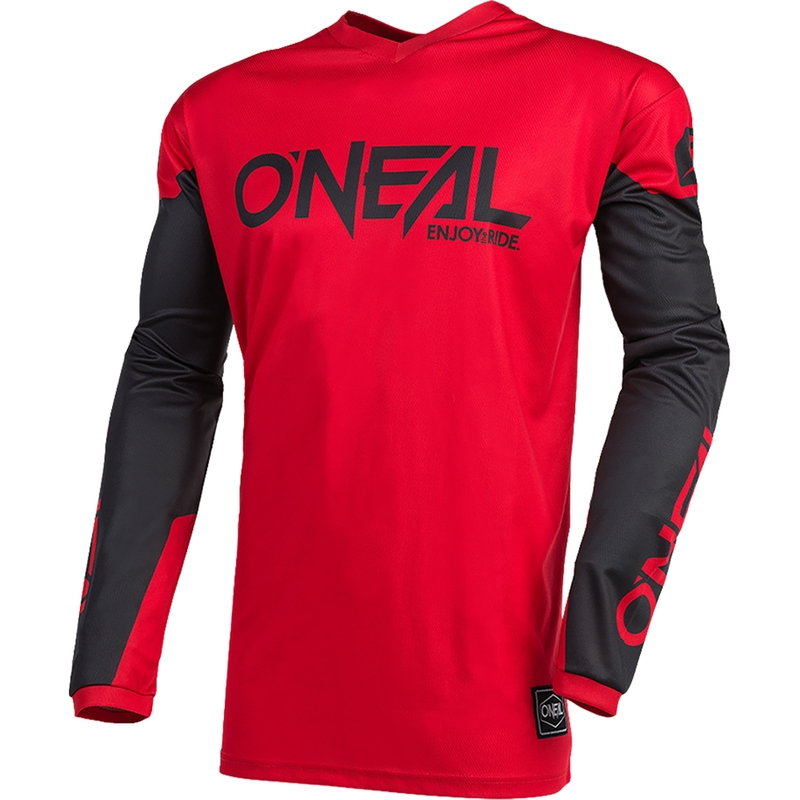 Camiseta de motocross O´Neal Element Threat roja y negra