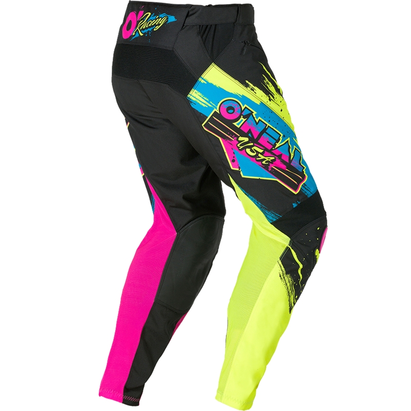 Pantalones de motocross O´Neal Mayhem Reseda, color negro y amarillo flúor.
