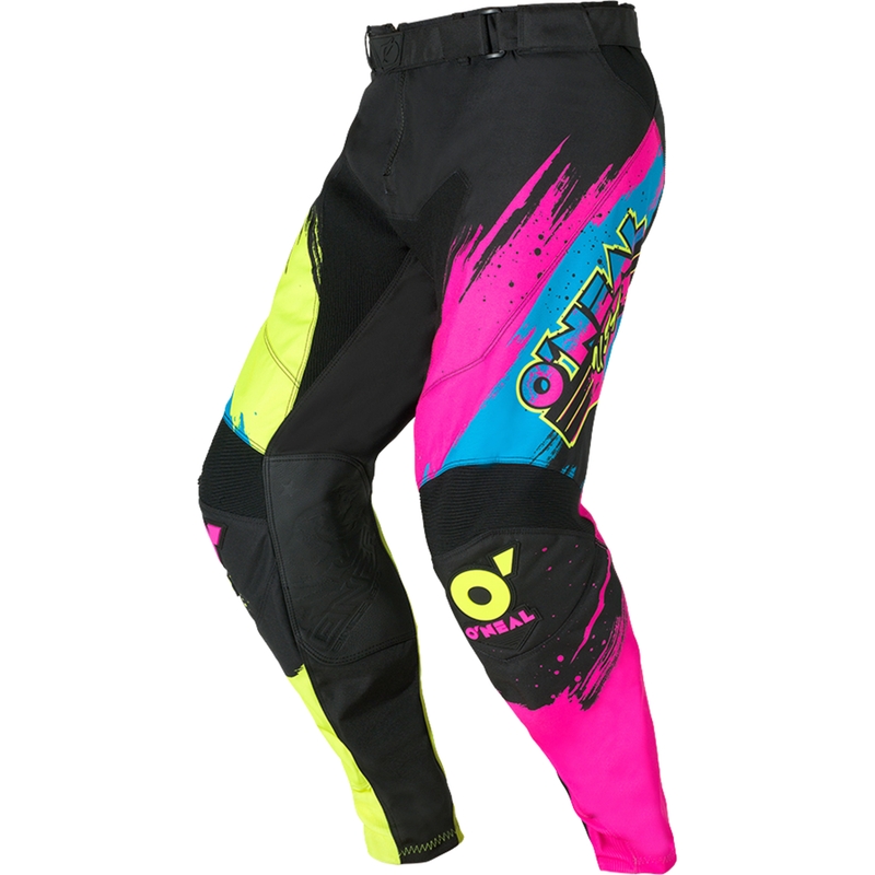 Pantalones de motocross O´Neal Mayhem Reseda, color negro y amarillo flúor.