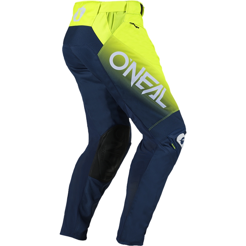 Pantalones de motocross O'Neal Mayhem Hexx azul-amarillo flúor