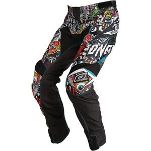 Pantalones de motocross O'Neal Mayhem Crank, color negro multicolor.
