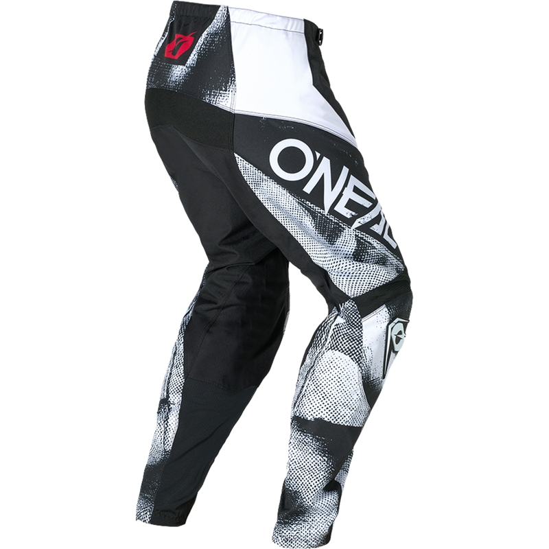 Pantalones de motocross O´Neal Element Roller en blanco y negro.