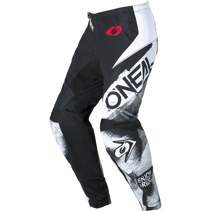 Pantalones de motocross O´Neal Element Roller en blanco y negro.