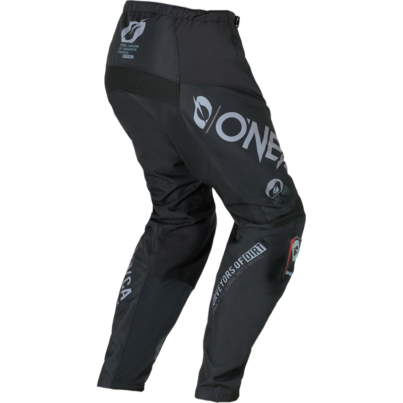 Pantalones de motocross O´Neal Element Brand, color negro-gris