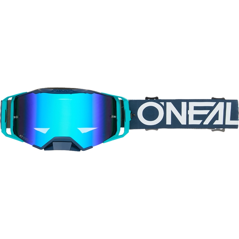 Gafas de motocross O´Neal B-33 Hexa azules (plexiglás azul iridio)