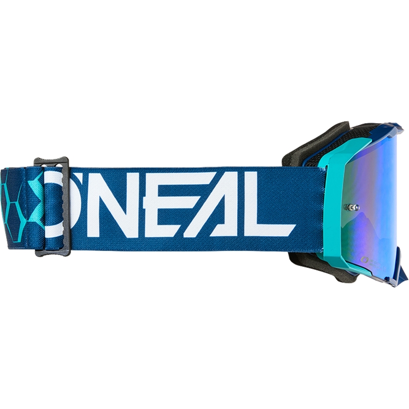 Gafas de motocross O´Neal B-33 Hexa azules (plexiglás azul iridio)