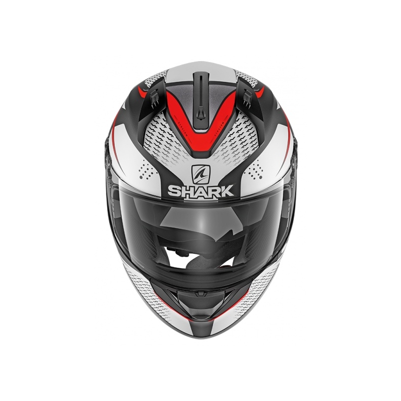 Casco integral SHARK RIDILL 1.2 Stratom Mat gris-blanco-rojo