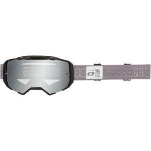 Gafas de motocross O´Neal B-22 Static gris (plexiglás plateado espejado)