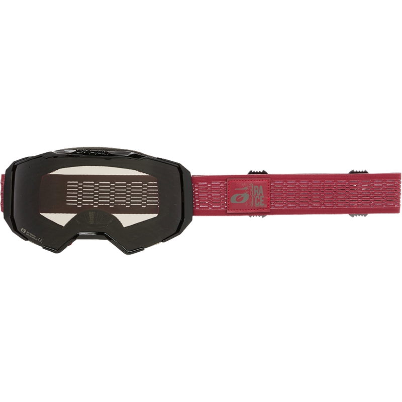 Gafas de motocross O´Neal B-22 Static rojas (plexiglás gris)