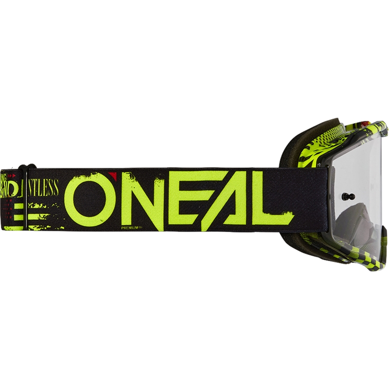 Gafas de motocross O´Neal B-10 Attack negras y amarillas (plexiglás transparente)