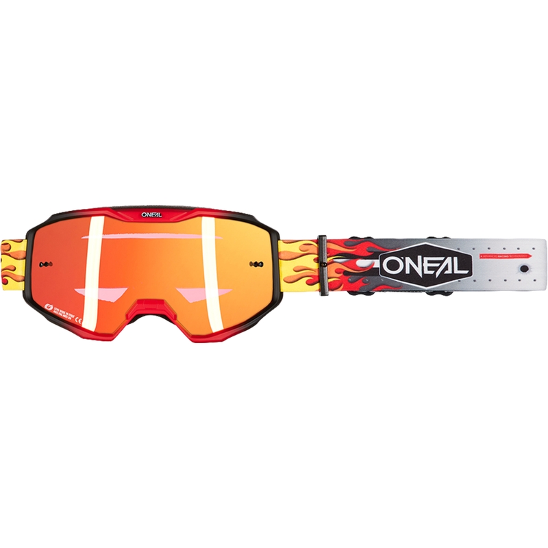 Gafas de motocross O´Neal B-10 HR multicolor (plexiglás rojo iridio)