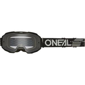 Gafas de motocross O´Neal B-10, color negro sólido (plexiglás transparente).