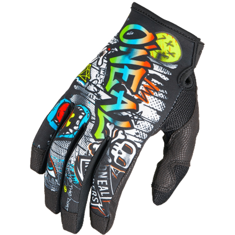 Guantes de motocross O´Neal Mayhem Rancid, color negro y blanco.