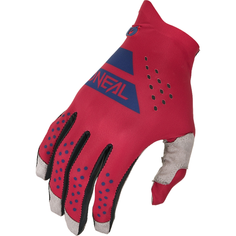 Guantes de motocross O´Neal Pin it Slip on, color rojo y azul.