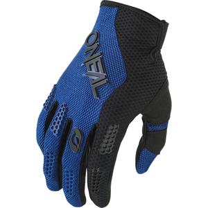 Guantes de motocross O´Neal Element Racewear, color negro y azul.