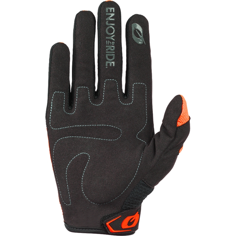Guantes de motocross O´Neal Element Racewear, color negro y naranja.