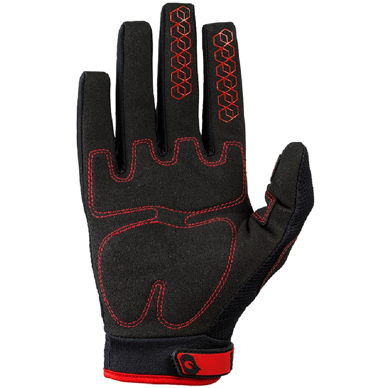 Guantes de motocross O'Neal Sniper Elite, color negro y rojo.