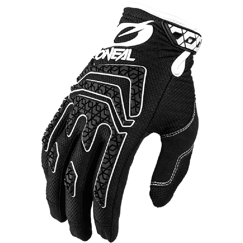 Guantes de motocross O'Neal Sniper Elite, color negro y blanco.