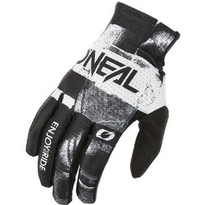 Guantes de motocross O'Neal Matrix Roller, color negro y blanco.