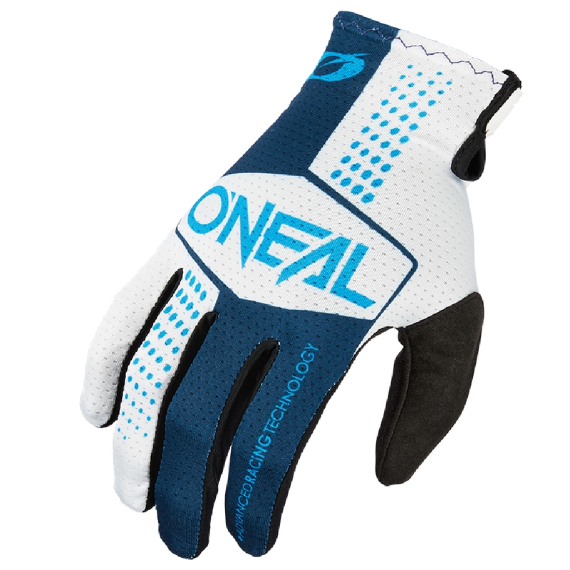 Guantes de motocross O'Neal Matrix Split azul-blanco