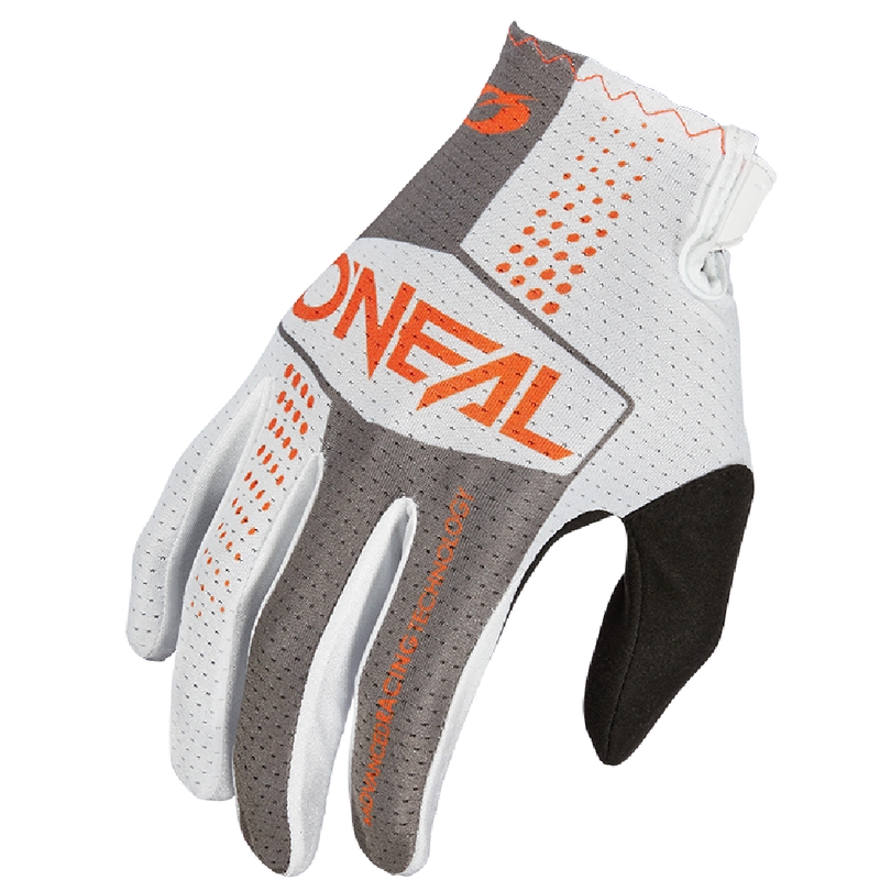 Guantes de motocross O'Neal Matrix Split gris-naranja