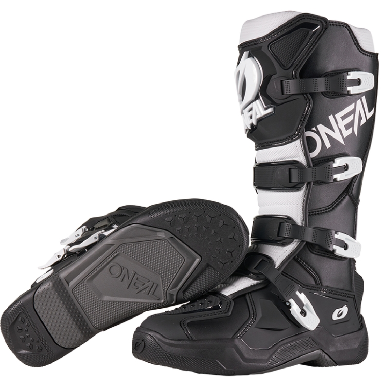 Botas de motocross O'Neal 3SRS negras y blancas