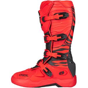 Botas de motocross O'Neal 3SRS Zebra rojas