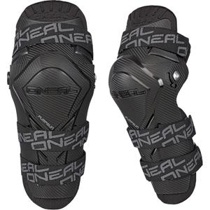 Rodilleras O´Neal PUMPBUN MX con aspecto de carbono, color negro.