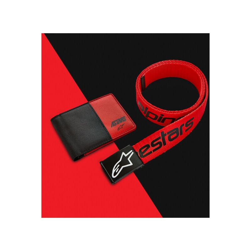 Cinturón Alpinestars Linear Web negro-rojo