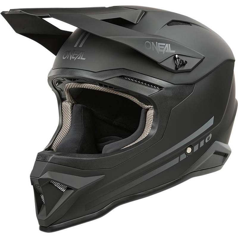 Casco de motocross infantil O'Neal 3SRS Solid negro mate