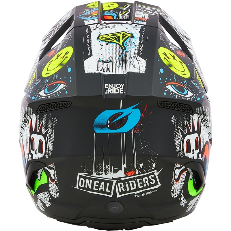 Casco de motocross infantil O'Neal 3SRS Rancid negro-blanco