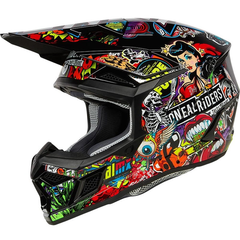 Casco de motocross infantil O'Neal 3SRS Crank mate multicolor