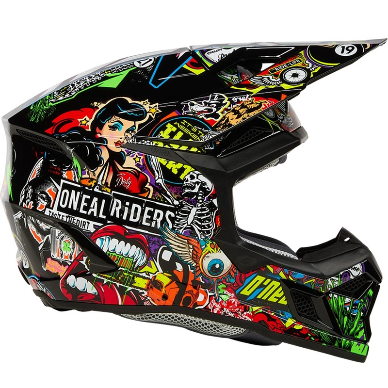 Casco de motocross infantil O'Neal 3SRS Crank mate multicolor