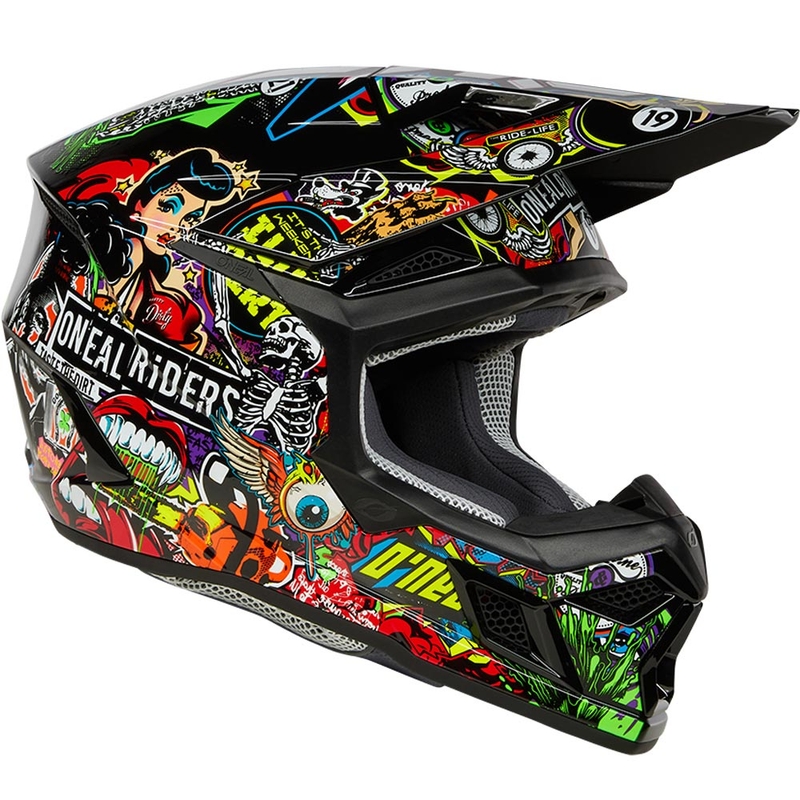 Casco de motocross infantil O'Neal 3SRS Crank mate multicolor