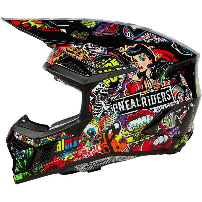 Casco de motocross infantil O'Neal 3SRS Crank mate multicolor