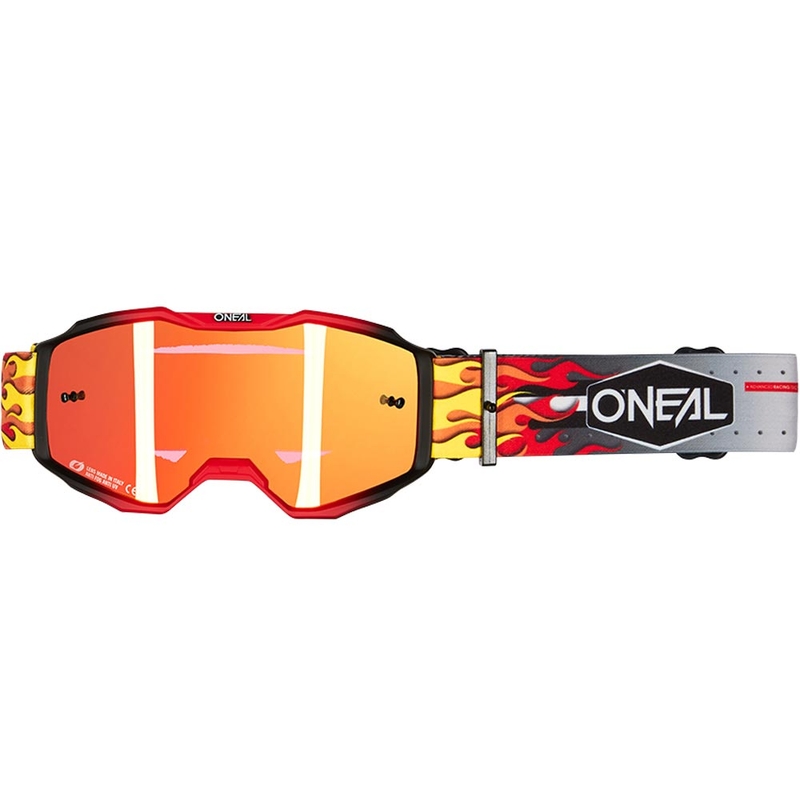 Gafas de motocross para niños O'Neal B-10 HR multicolor con plexiglás rojo iridio