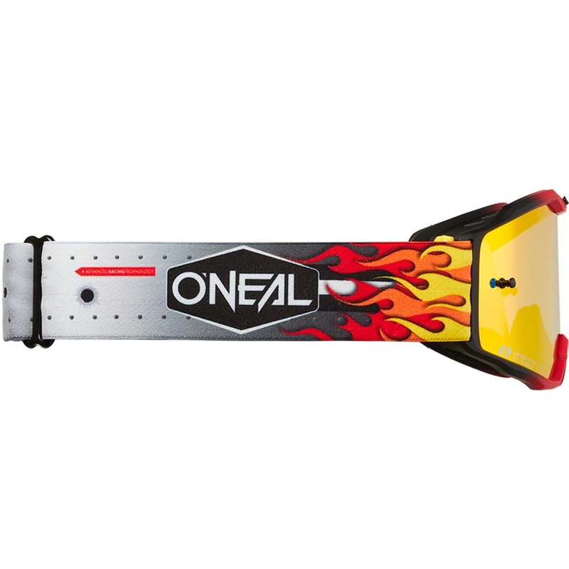 Gafas de motocross para niños O'Neal B-10 HR multicolor con plexiglás rojo iridio