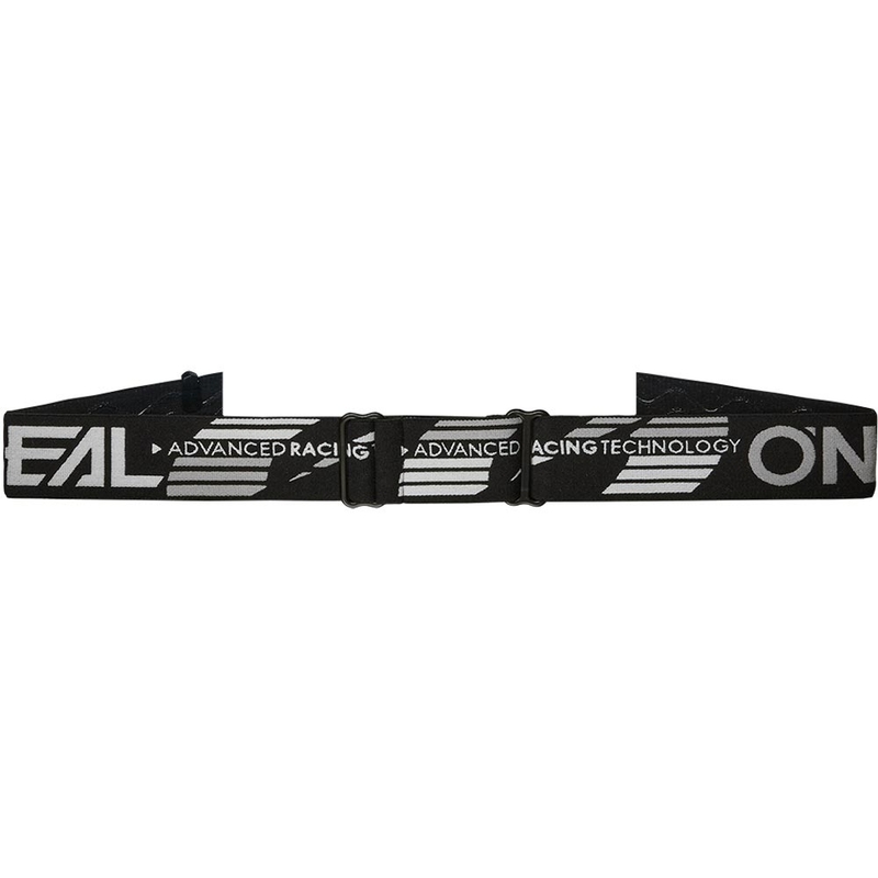 Gafas de motocross O'Neal B-10 Solid para niños, color negro con lente transparente.