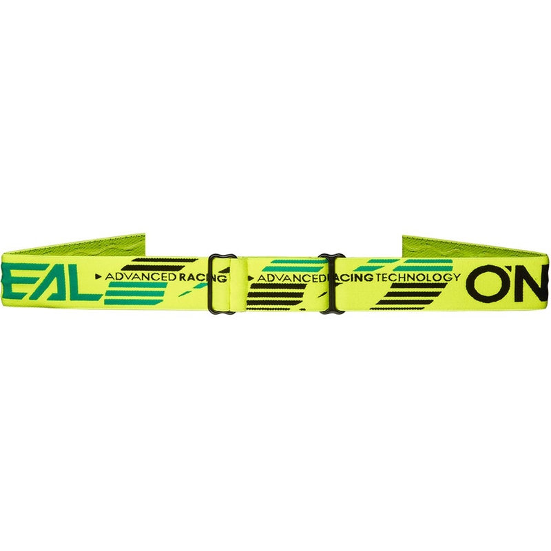 Gafas de motocross para niños O'Neal B-10. Color amarillo flúor sólido con plexiglás transparente.
