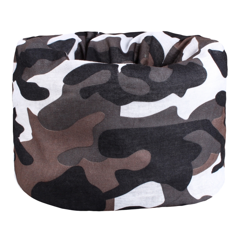 Pañuelo multifuncional para moto RSA Camo gris