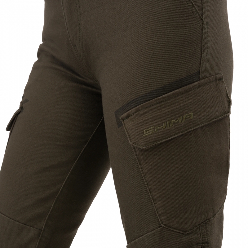 Pantalones vaqueros de moto para mujer Shima Recon verdes