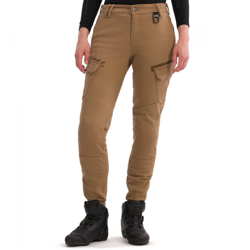 Pantalones de moto Shima Recon para mujer, color arena.