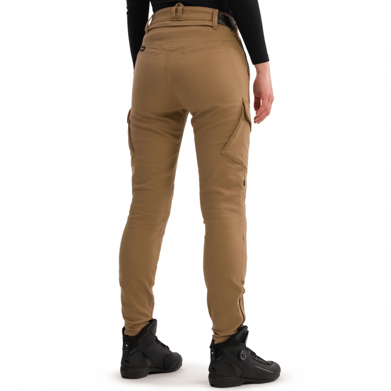 Pantalones de moto Shima Recon para mujer, color arena.