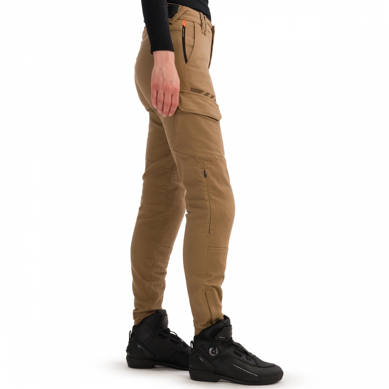Pantalones de moto Shima Recon para mujer, color arena.