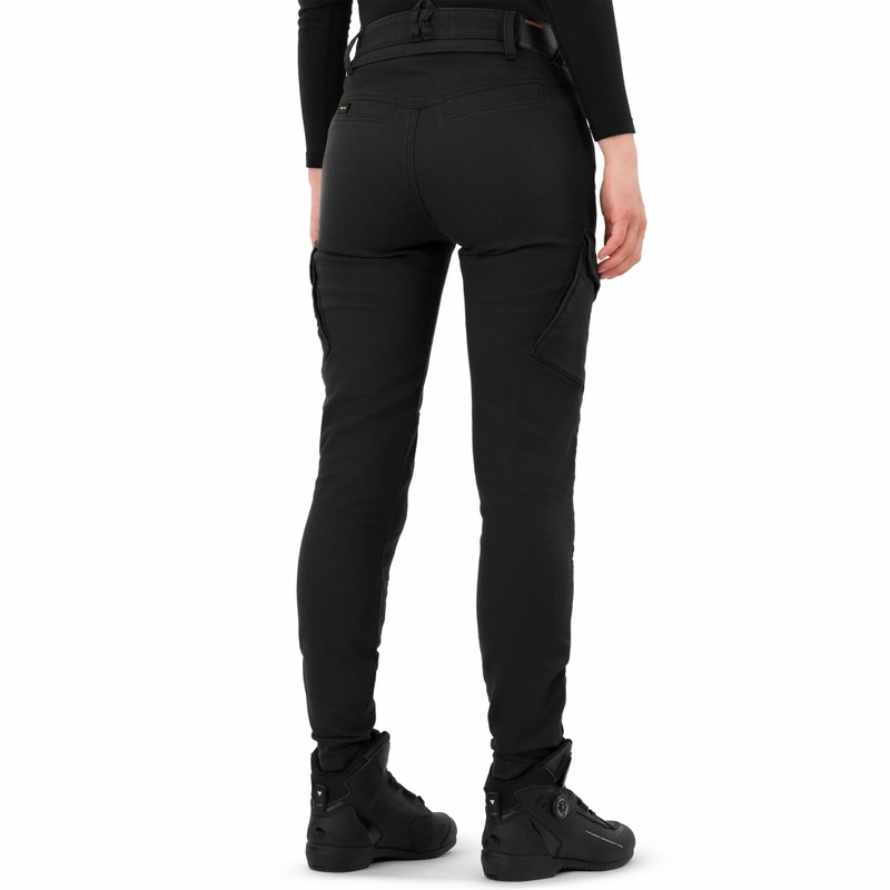 Pantalones vaqueros de moto cortos para mujer Shima Recon negros