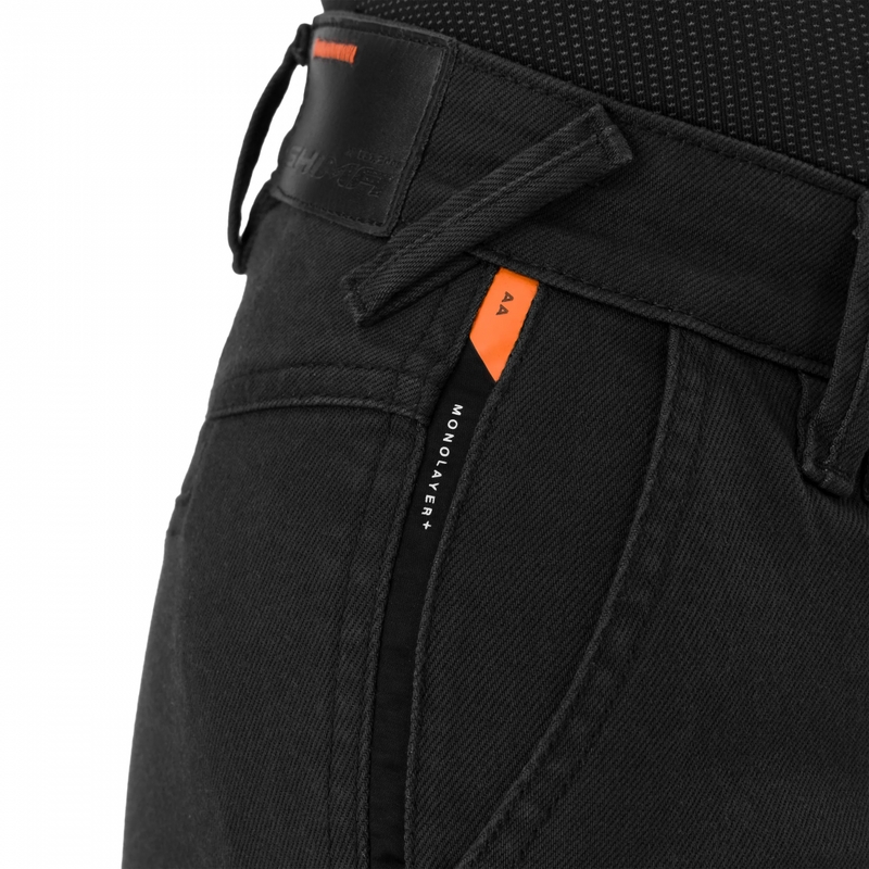 Pantalones vaqueros de moto cortos para mujer Shima Recon negros