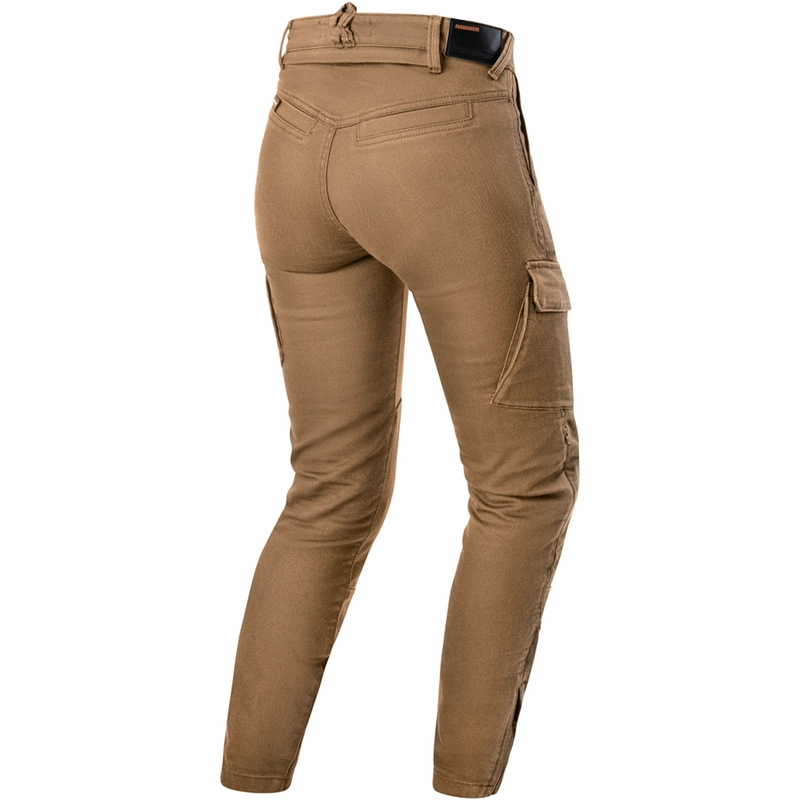 Pantalones vaqueros de moto cortos para mujer Shima Recon color arena